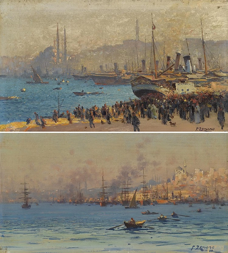 Due vedute del Bosforo